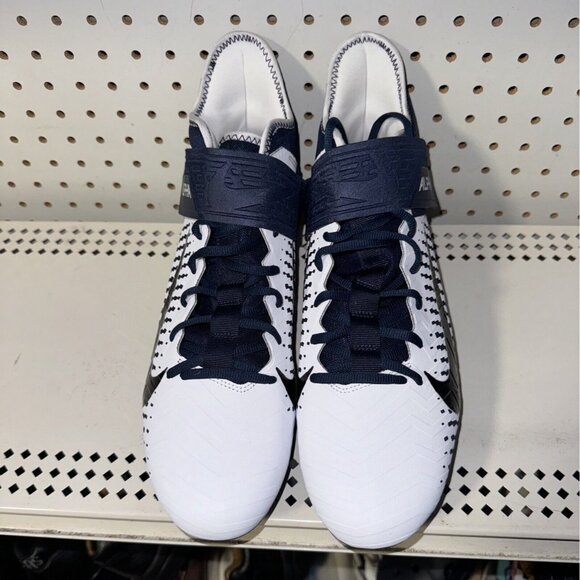Nike Alpha Menace Pro 2 Mid Mens Football Cleats Size 13 Navy Blue White - Picture 4 of 8